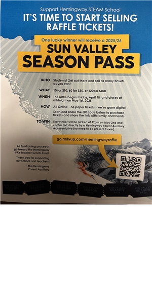 Hemingway Parent Auxiliary Raffle